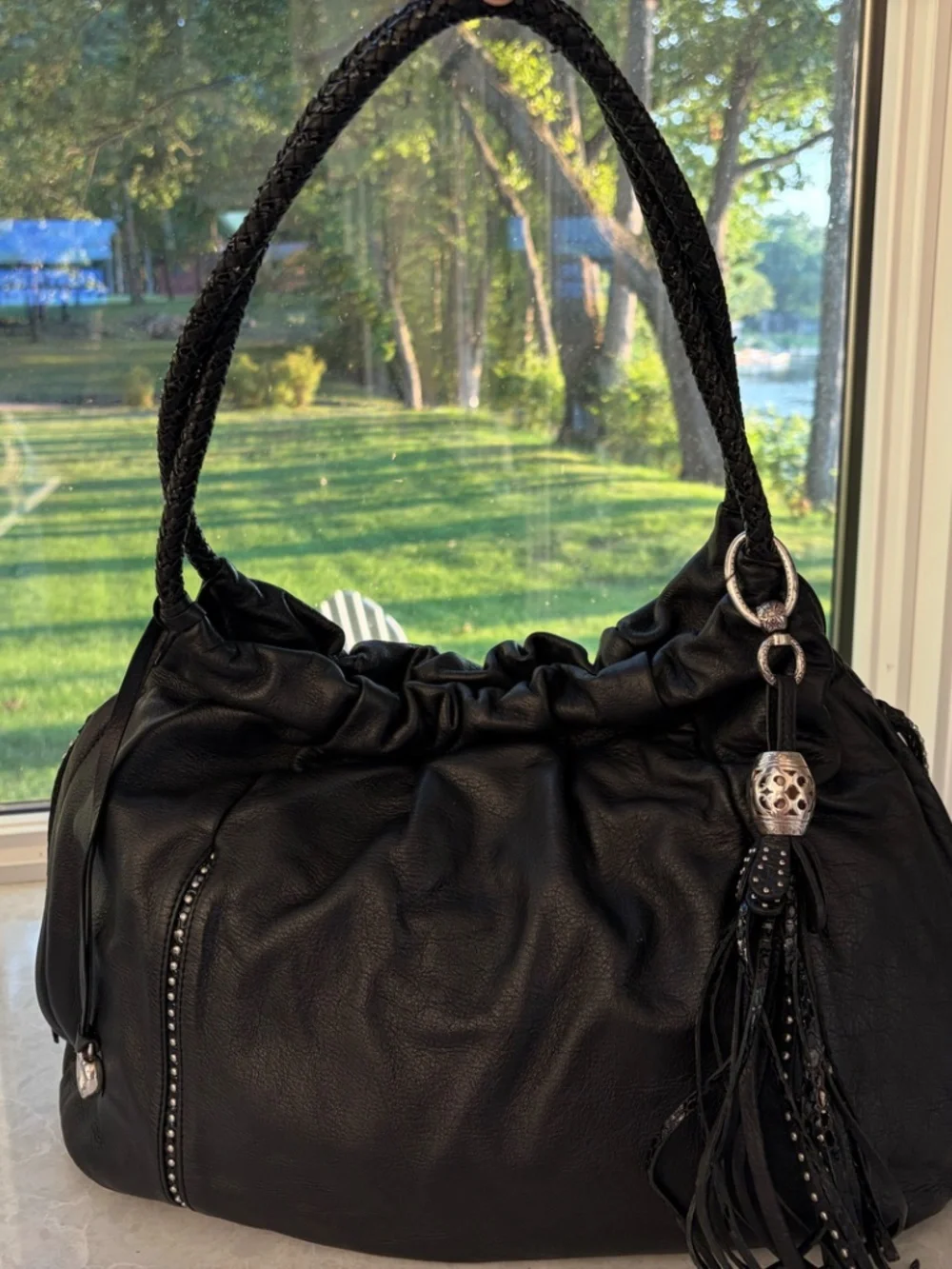 Studded Brighton Hobo Bag